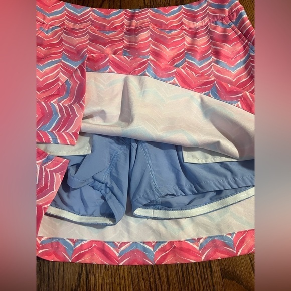 Vineyard Vines | 17 Inch Printed Whale Tail Skort Pink Blue Golf Sz 2 #2R0569 - Picture 5 of 10